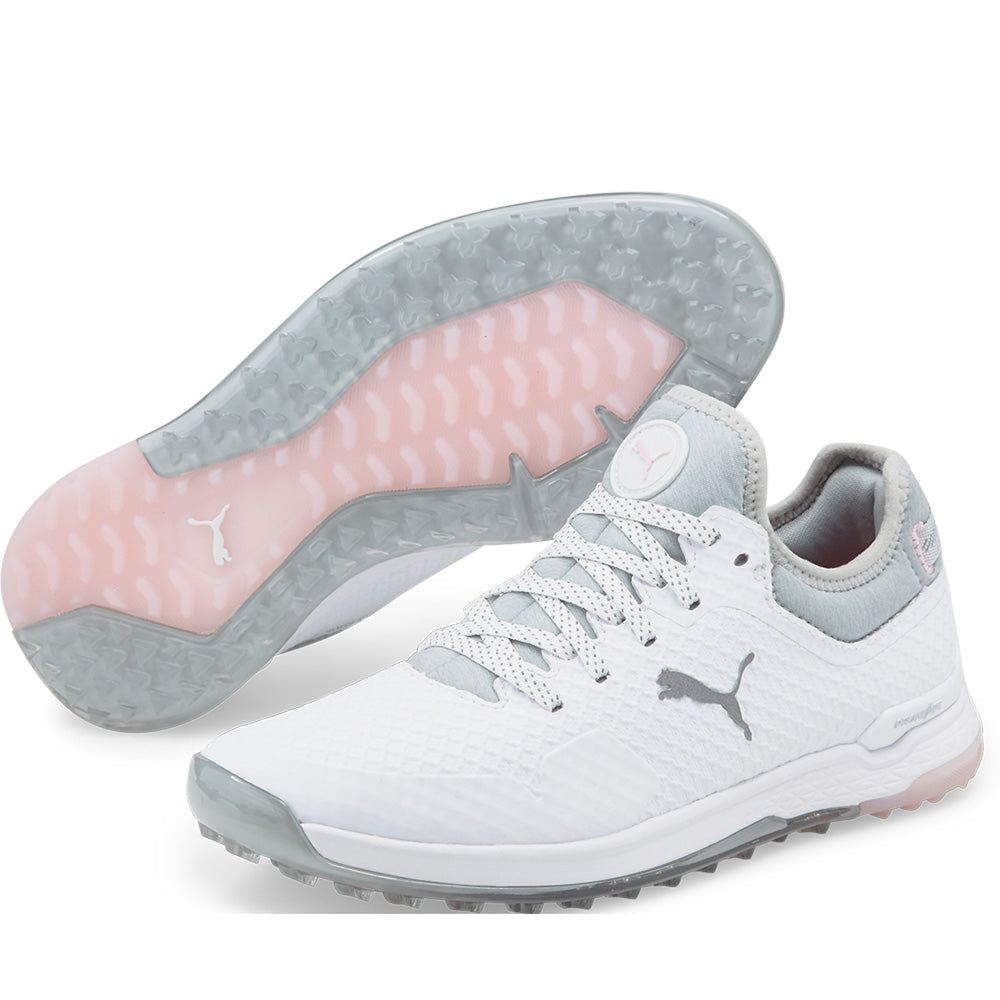 Puma Ladies PROADAPT ALPHACAT Waterproof Shoe in White Silver Pink