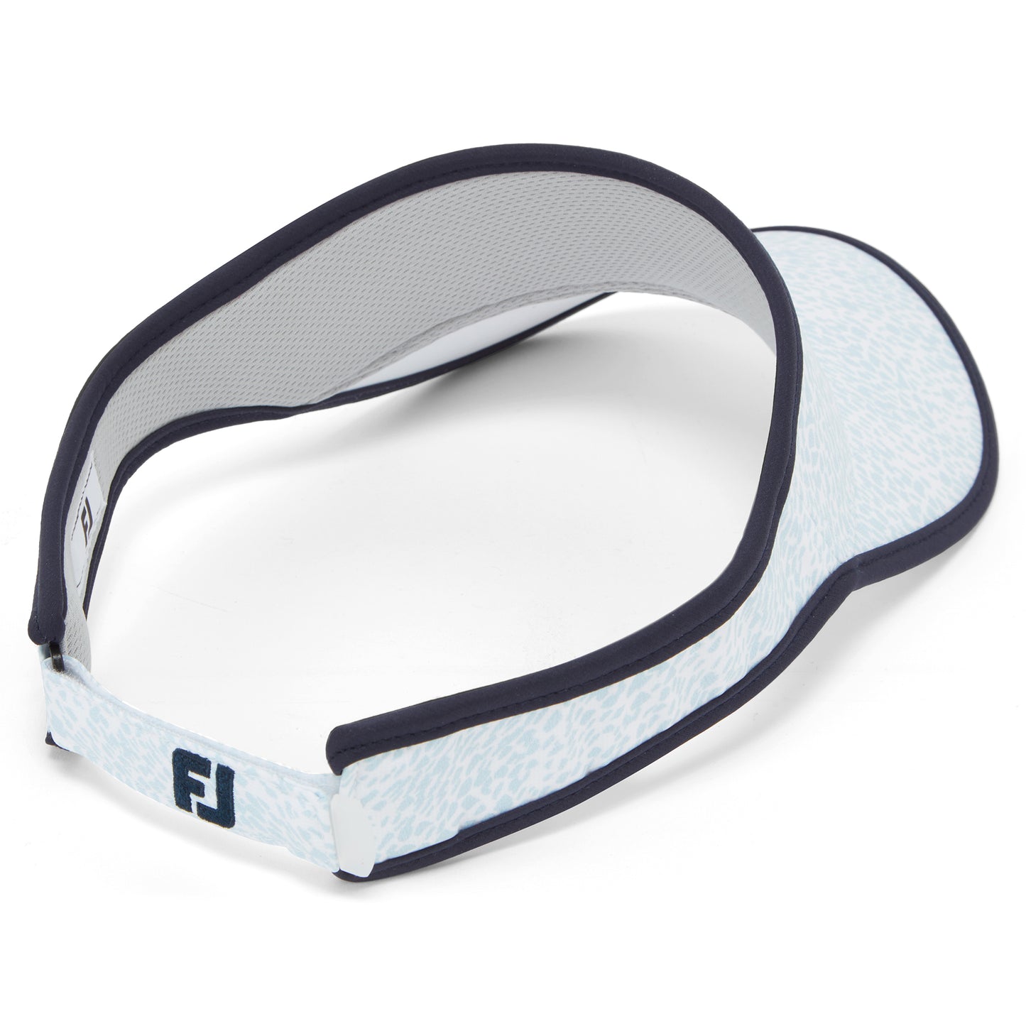FootJoy Ladies Adjustable Visor in Animal Print with Navy Trim