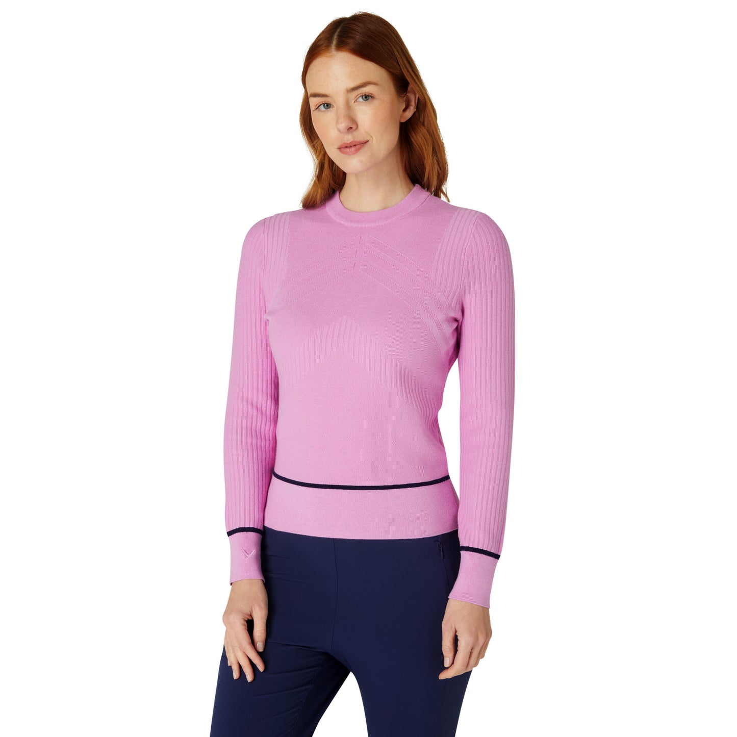 Callaway Ladies Cotton blend Chevron Sweater - Last One Small Only Left