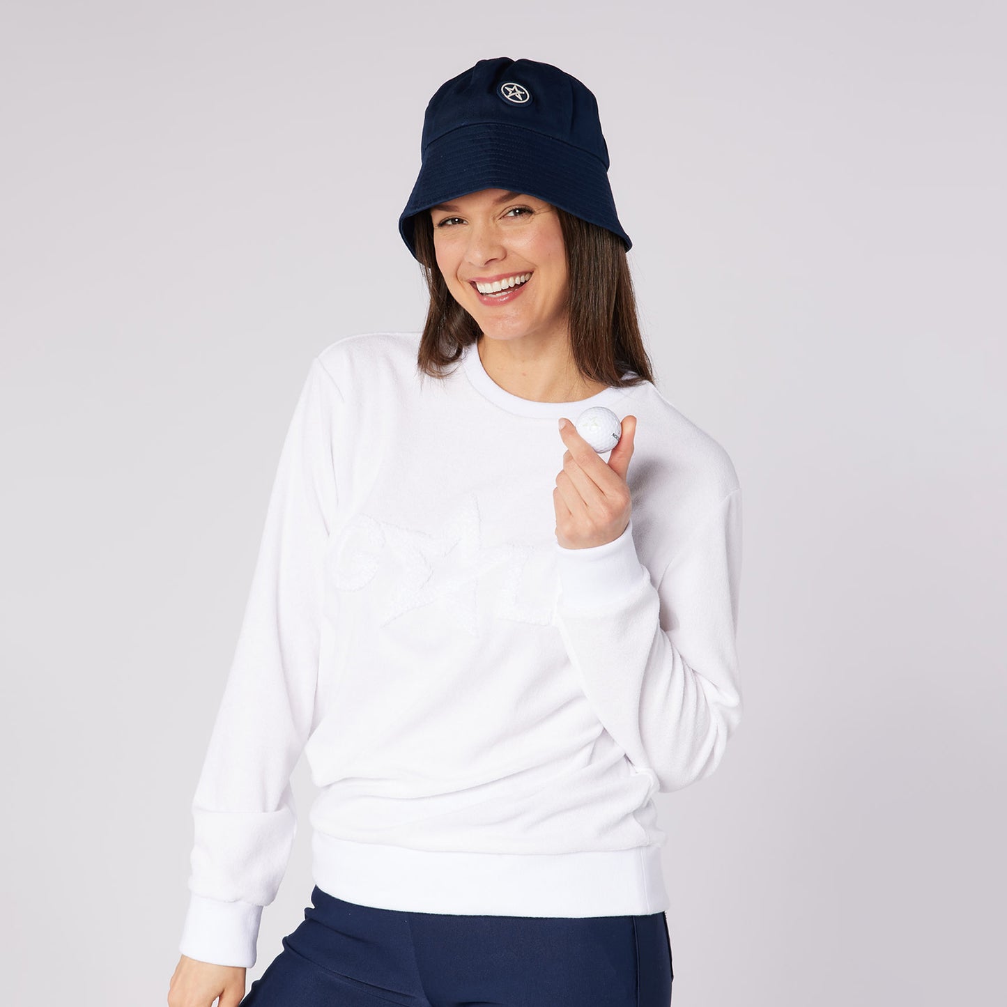 Swing Out Sister Ladies Fun Towelling Logo Sweater For Effortless Everyday Style