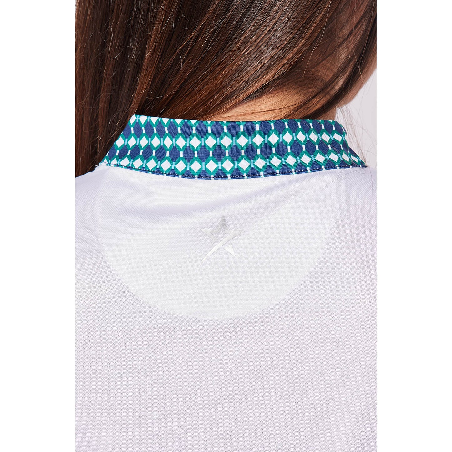 Swing Out Sister Women's Zip-Neck Sleeveless Polo with Contrast Trim