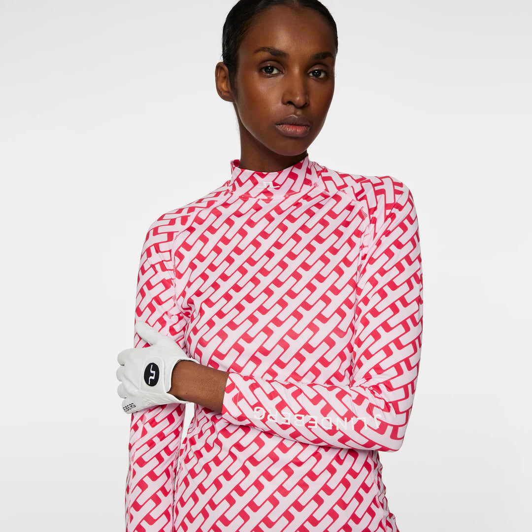 J.Lindeberg Ladies Compression Top with Geo Print