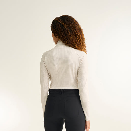 PING Ladies Printed Long-Sleeve Golf Top with Brushed Back Inner