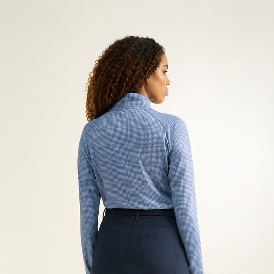 PING Ladies Printed Long-Sleeve Golf Top with Brushed Back Inner