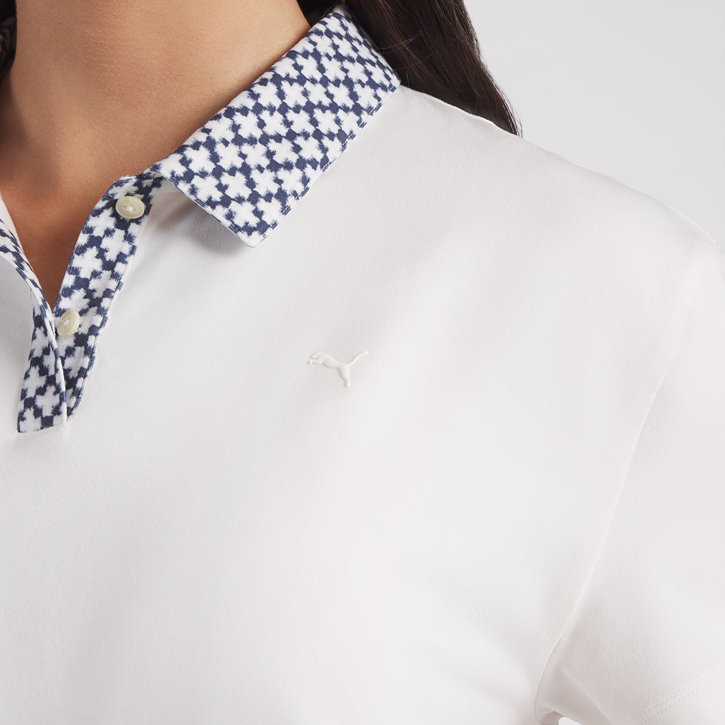 Puma Golf Ladies Polo with Ultra-Soft Finish and A Fun Pop Of Print For Effortless Style