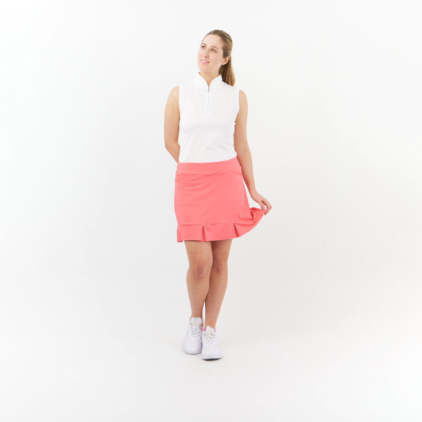 Pure Golf Ladies Pull-on Skort in Coral - Last One Size 18 Only Left