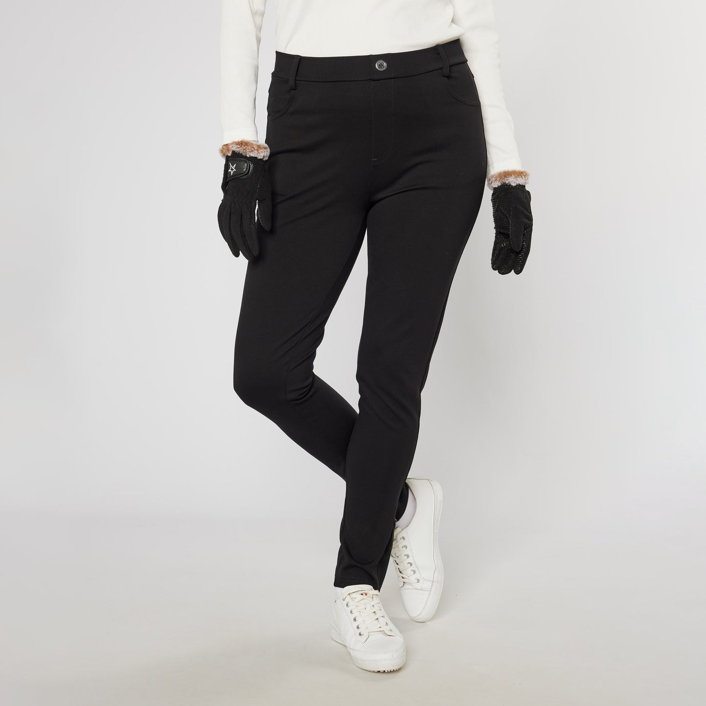 Swing Out Sister Ladies Tanya Fashion Trousers in Pitch Black