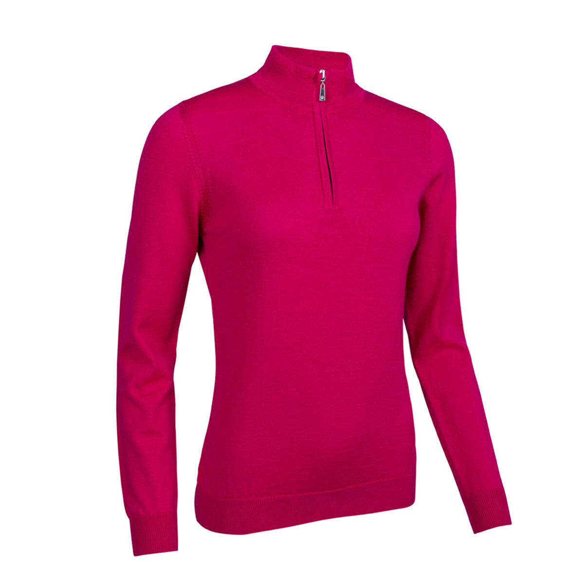 Glenmuir Ladies 100% Cotton Half-Zip Sweater for Luxurious Comfort & a Feminine Fit