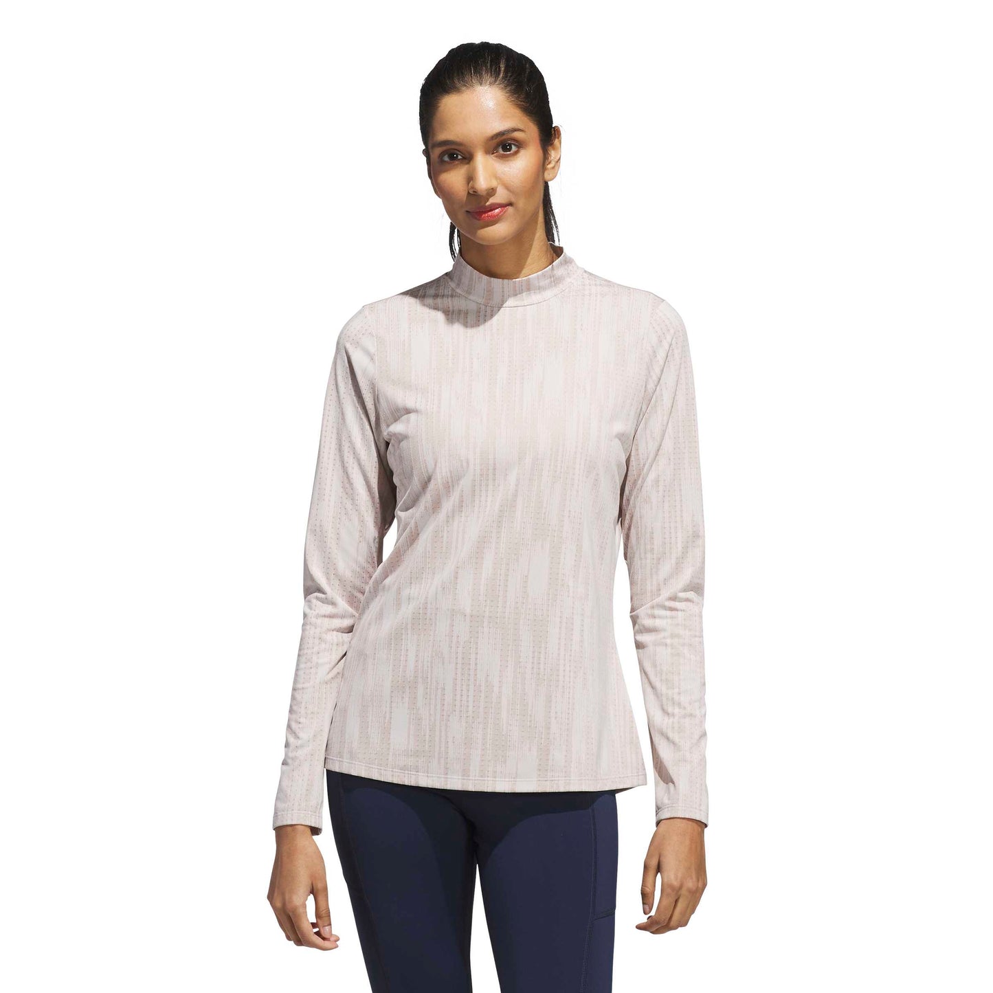 adidas Golf Ladies Jacquard Mock Neck Top