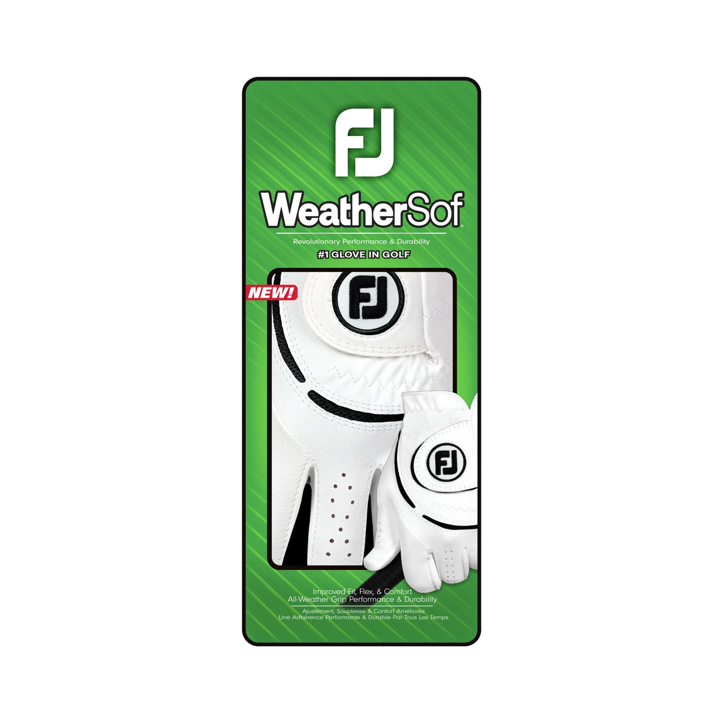 FootJoy Ladies WeatherSof Golf Glove in White and Black