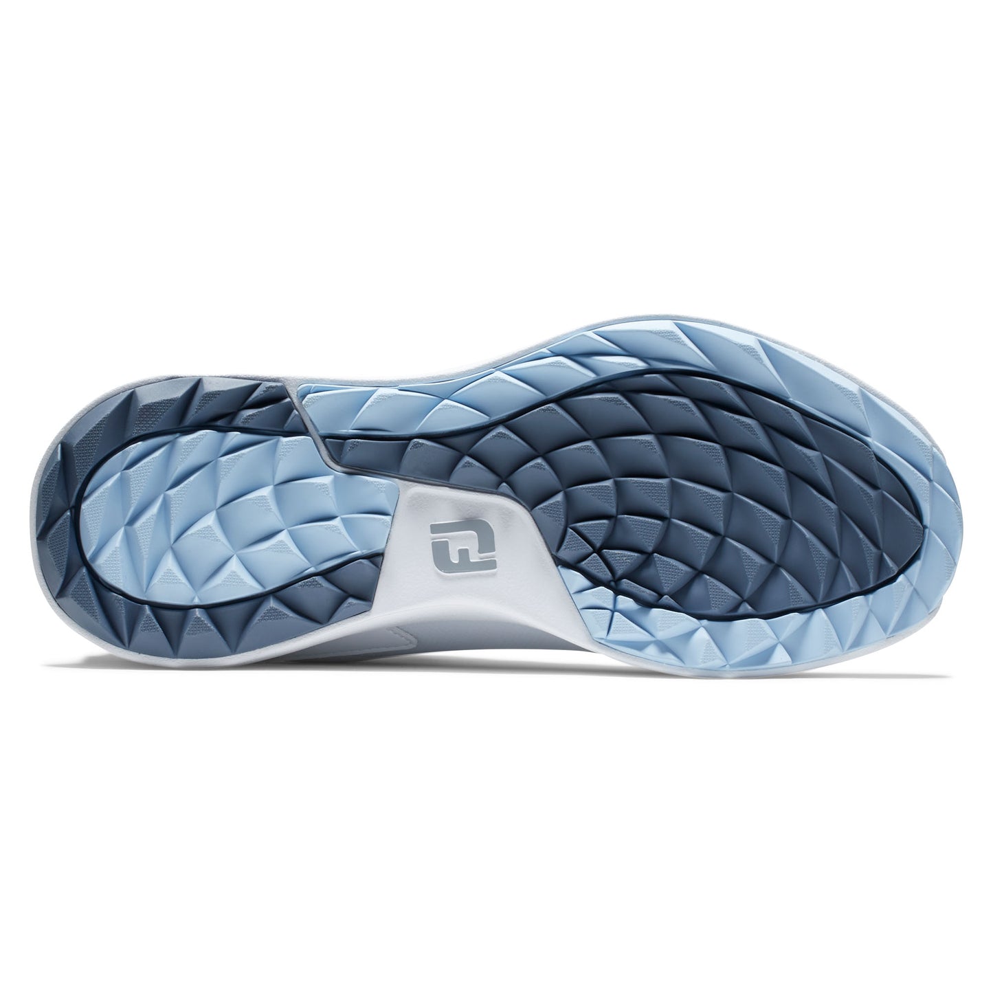 FootJoy Ladies Wide Fit Waterproof Performa Spikeless Golf Shoes in White & Blue