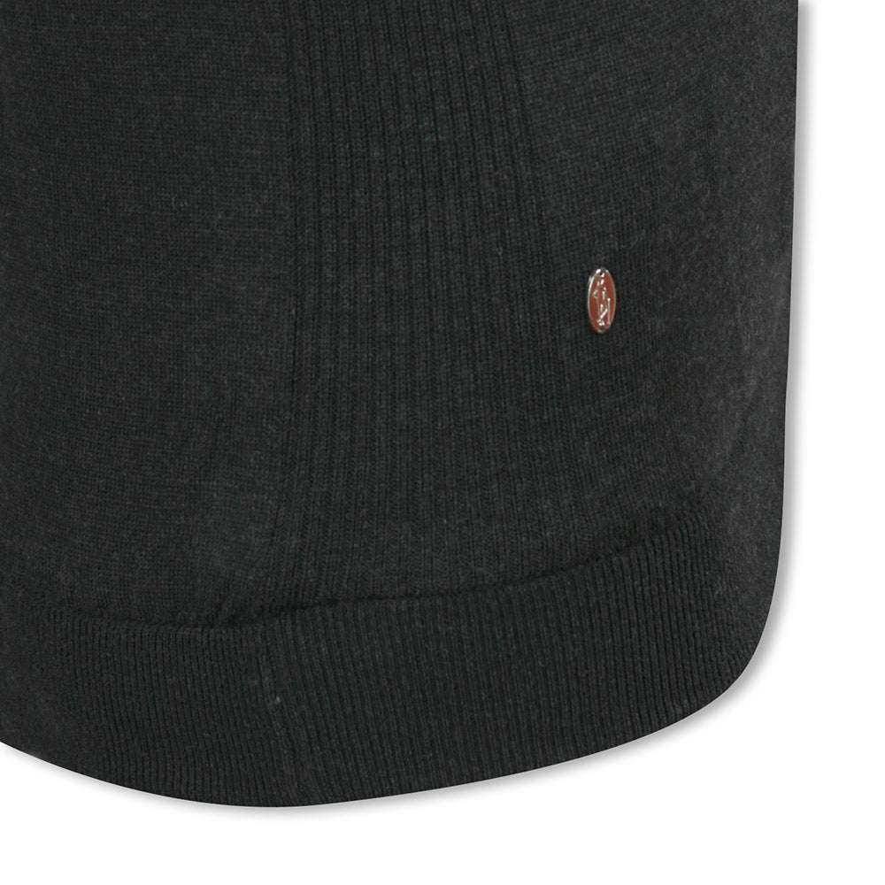 Glenmuir Ladies Merino Blend Lined Sweater with Water Repellent Finish in Charcoal