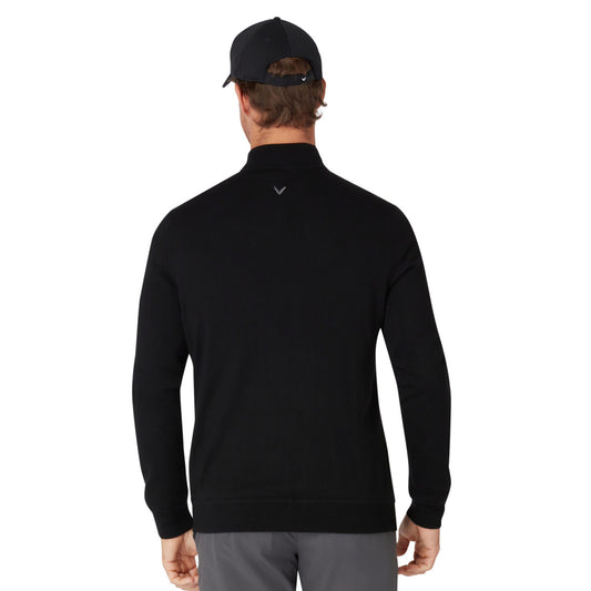 Callaway Mens Black Thermal Windstopper Merino Blend Sweater - Large Only Left