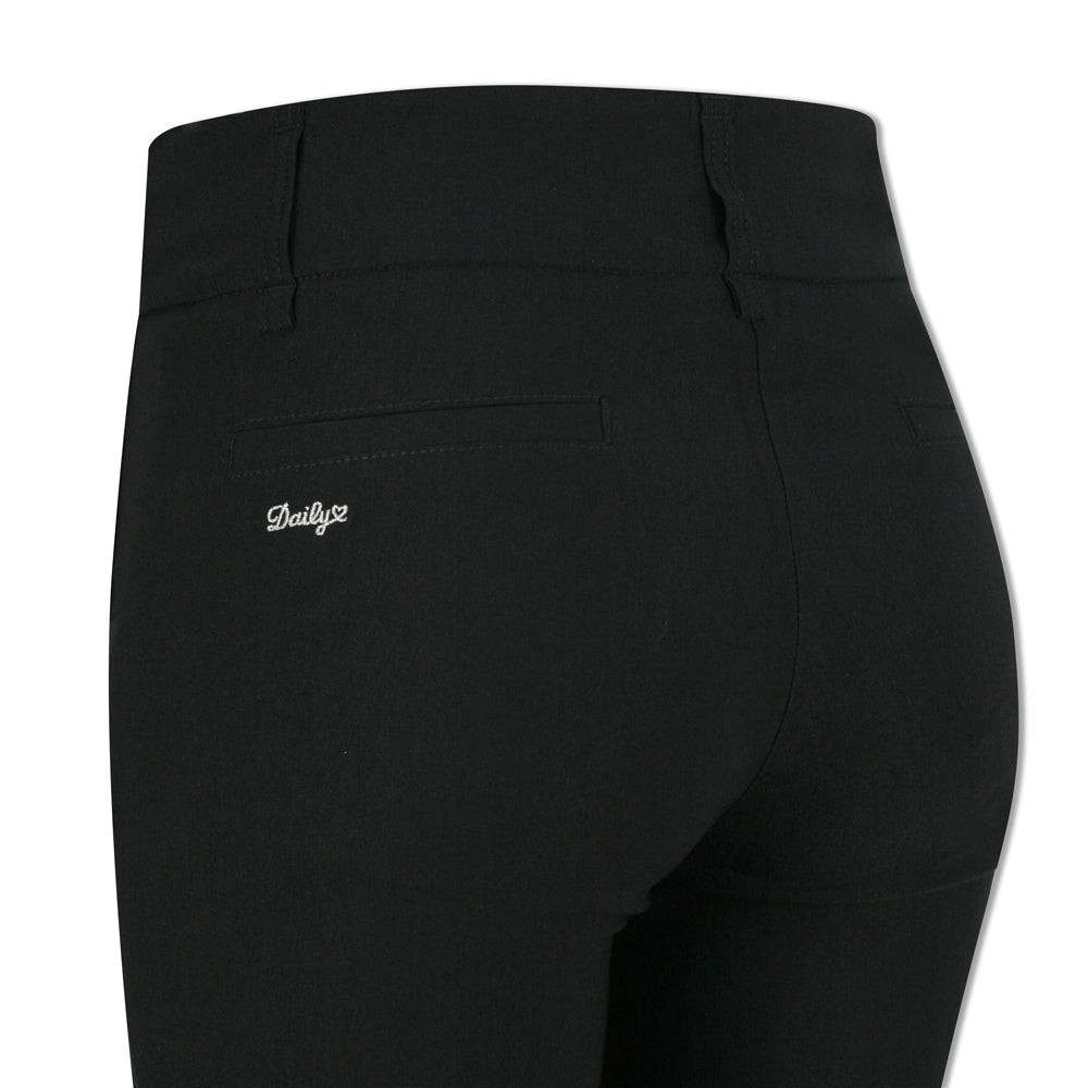 Daily Sports Ladies Pull-On 7/8 Trousers with Super-Stretch Finish in Black