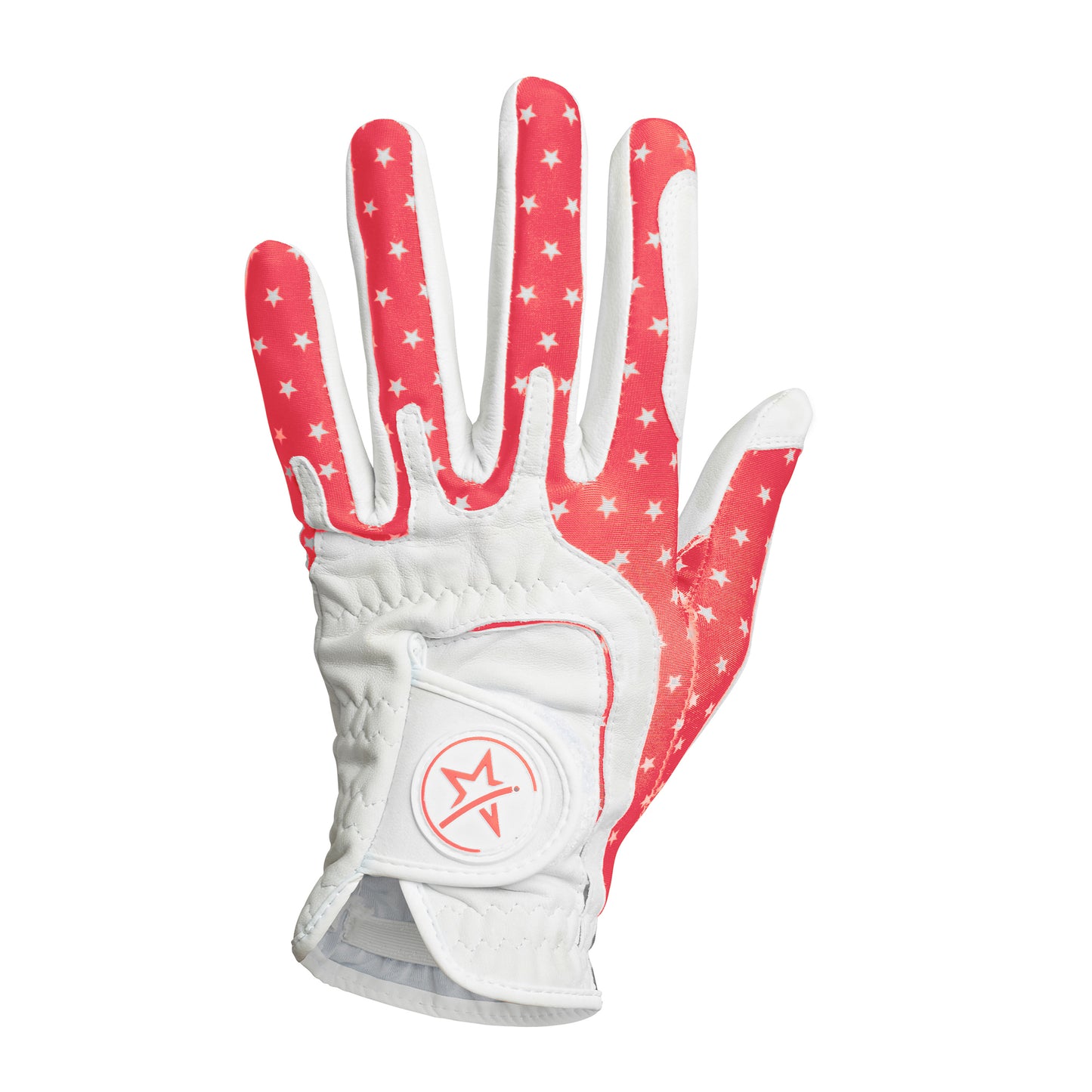 Swing Out Sister Stretch Glove in White & Coral