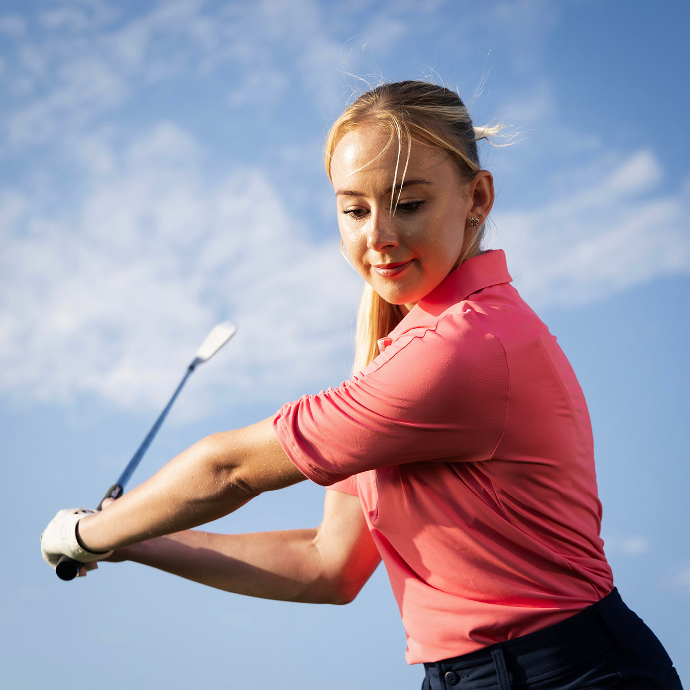 FootJoy Ladies Half Sleeve Polo with Ruched Detail