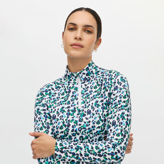 RΓΆhnisch Ladies Elegant Zip Neck Stretch Top for Effortless Movement with Every Swing