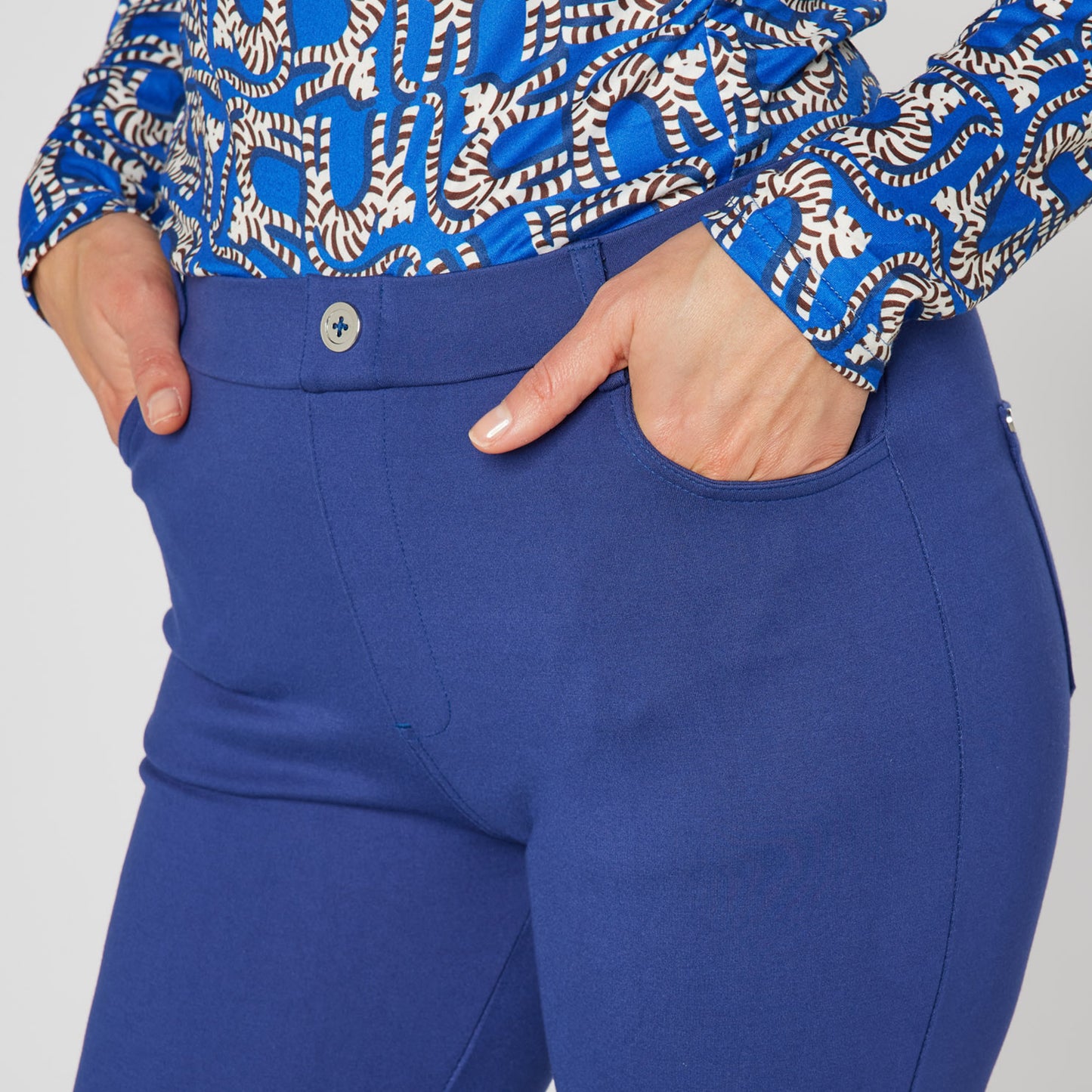 Swing Out Sister Ladies Tanya Fashion Trousers in Twilight Blue