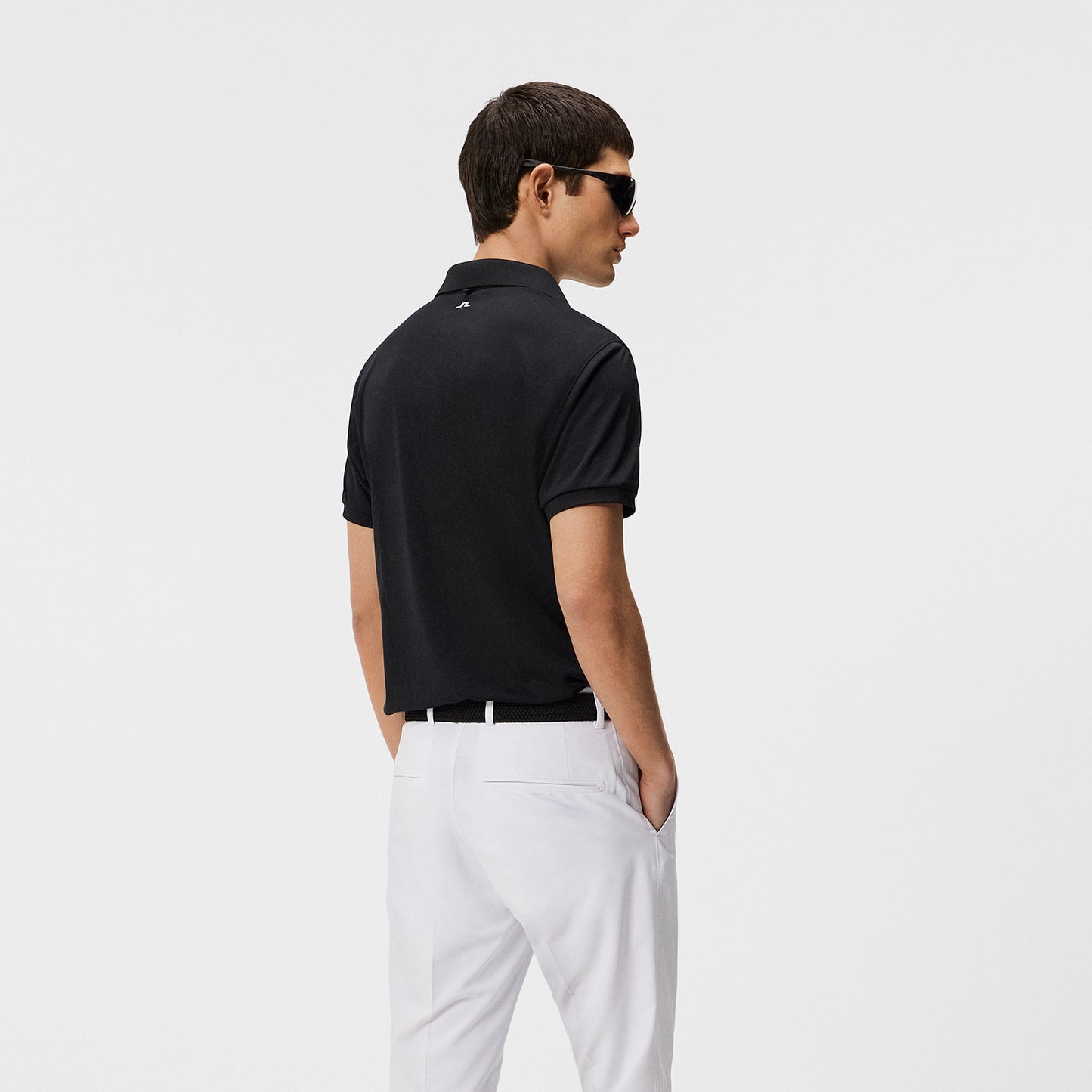 J.Lindeberg Mens Tour Tech Short Sleeve Polo in Black