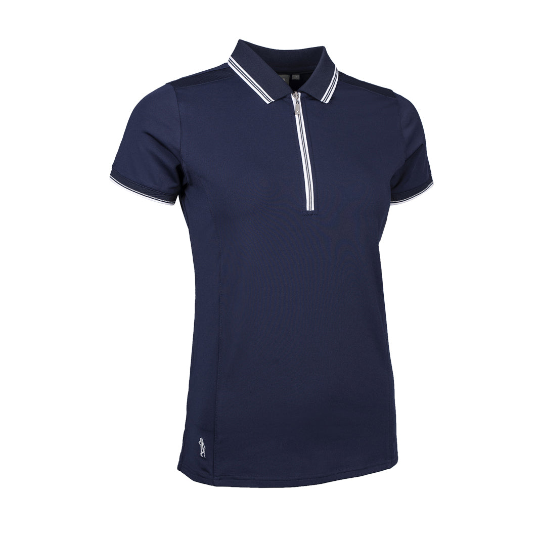 Glenmuir Ladies Navy Short Sleeve Polo - The Perfect Fusion of Timeless Elegance & Modern Comfort