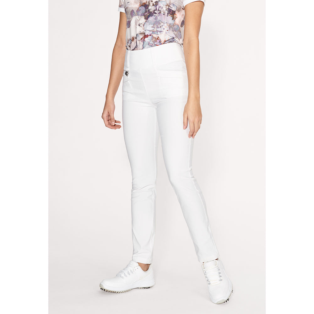 Rohnisch Ladies Slim-Fit Pull-On White Trousers