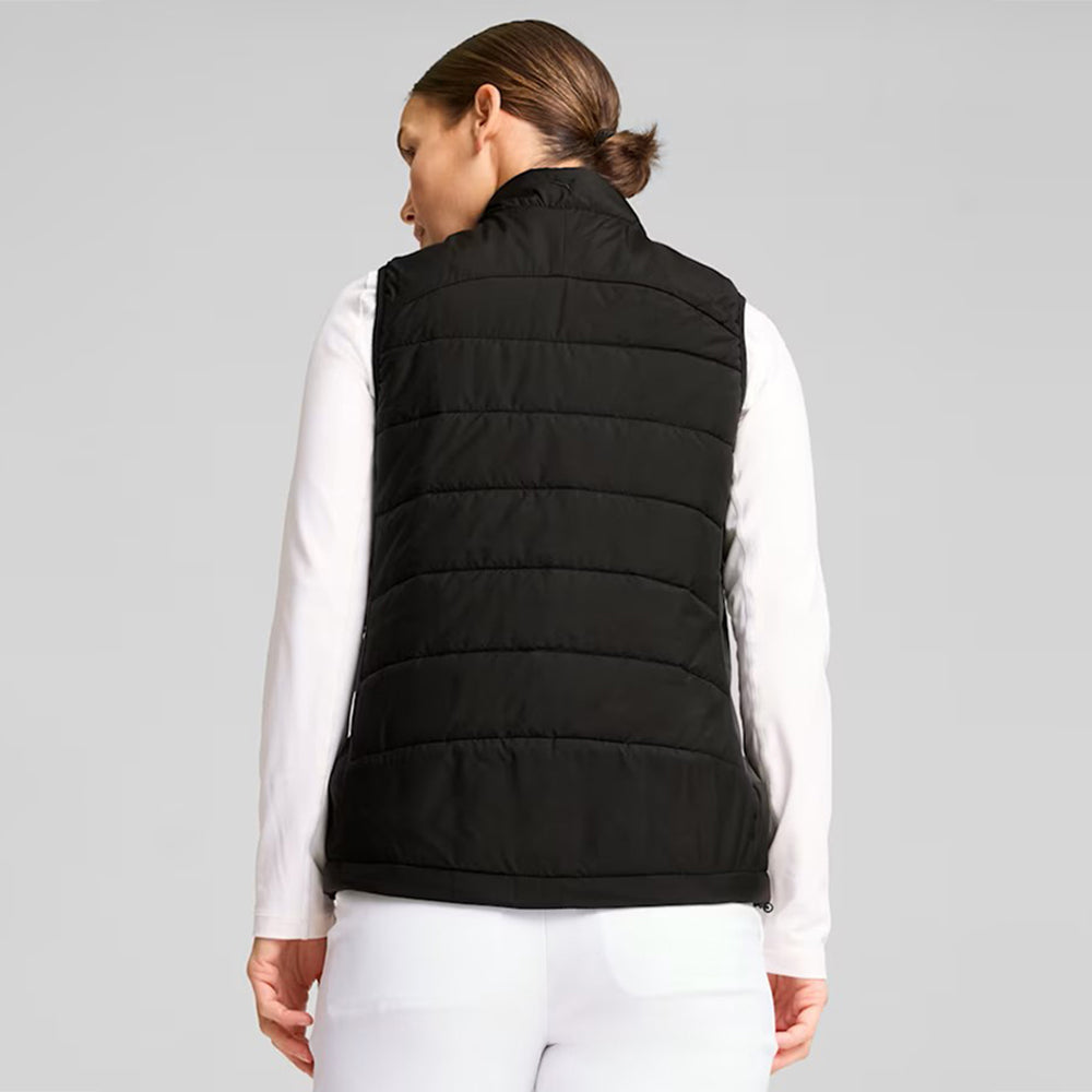 Puma Golf Ladies Quilted Vest with Primaloft Insulation in Black