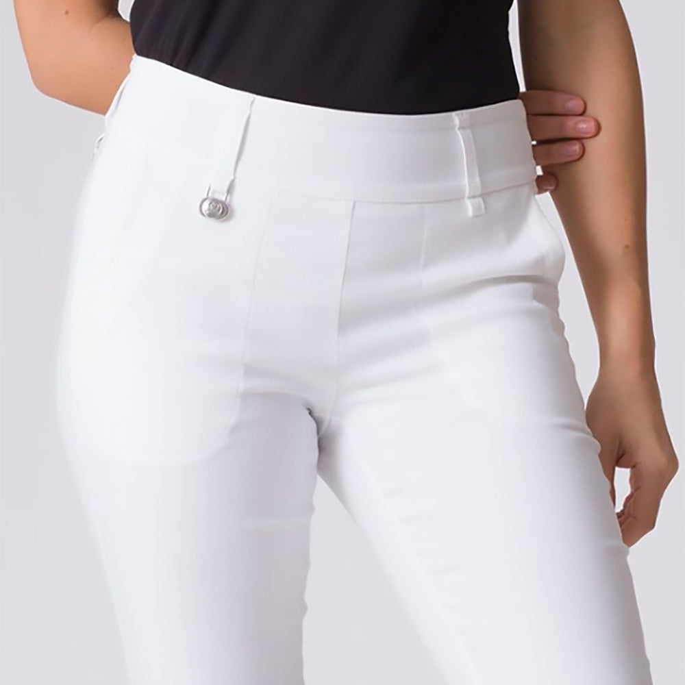 Daily Sports Ladies Pull-On 7/8 Trousers with Super-Stretch Finish in White