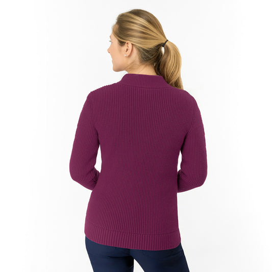 Pure Golf Ladies Cable Knit Lined Cardigan - Wrap Up in Style