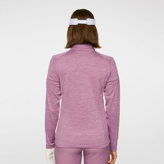 J.Lindeberg Ladies Heathered Zip-Neck Mid-Layer - Last One Small Only Left