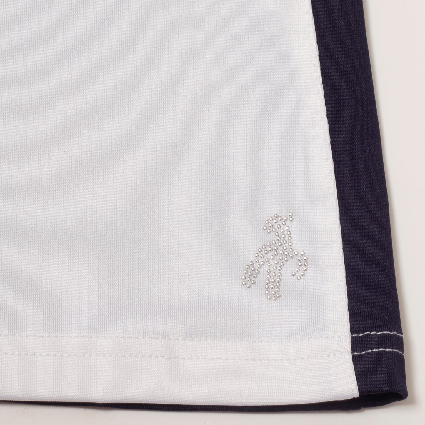 Green Lamb Sleeveless Polo Shirt with Petal Print Yoke