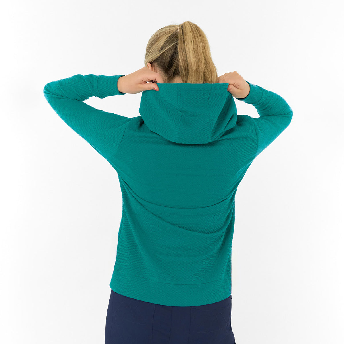Pure Ladies Textured Fabric Hoodie – Relaxed Comfort Meets Modern Style