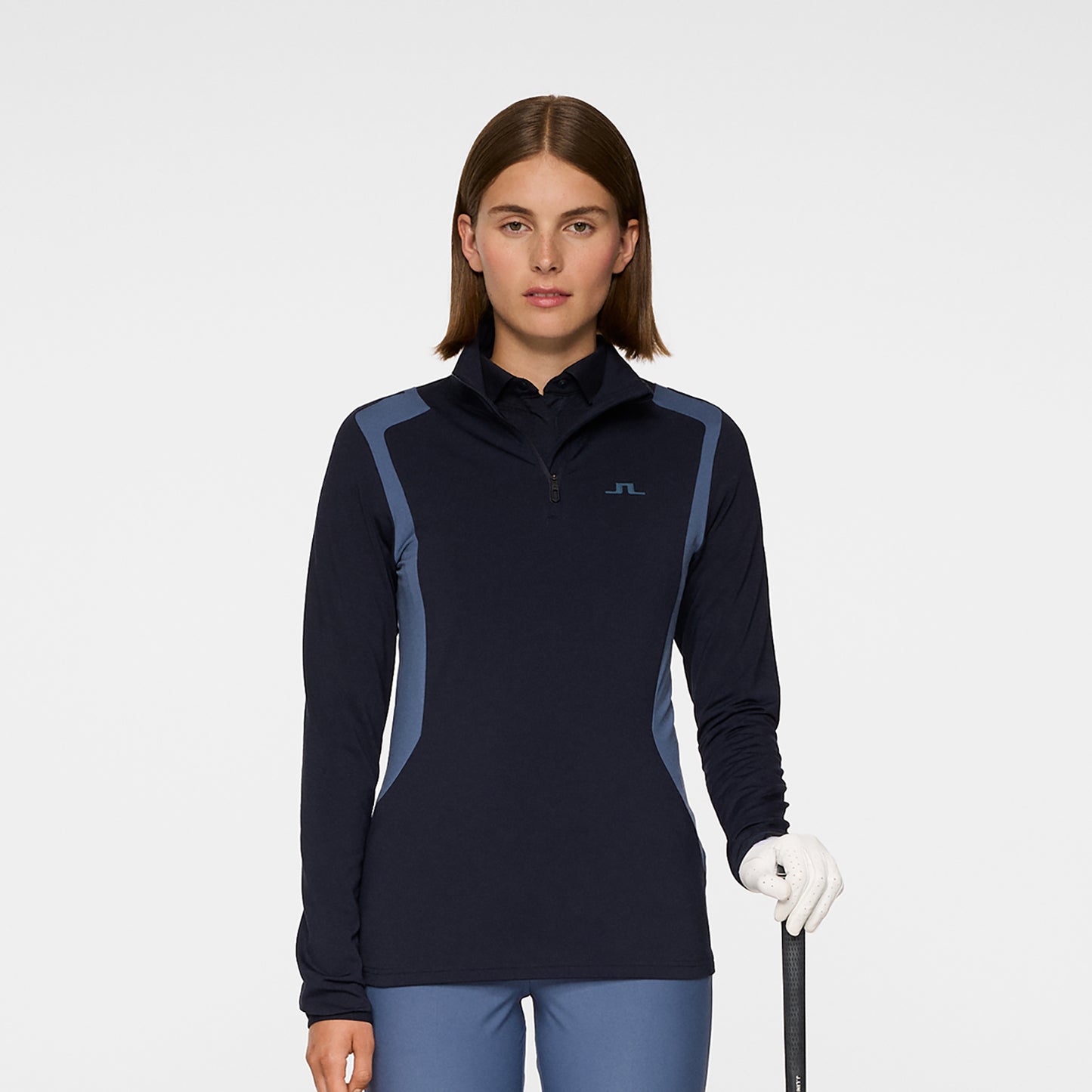 J.Lindeberg Ladies Navy Lightweight Mid-Layer with Brushed Inner