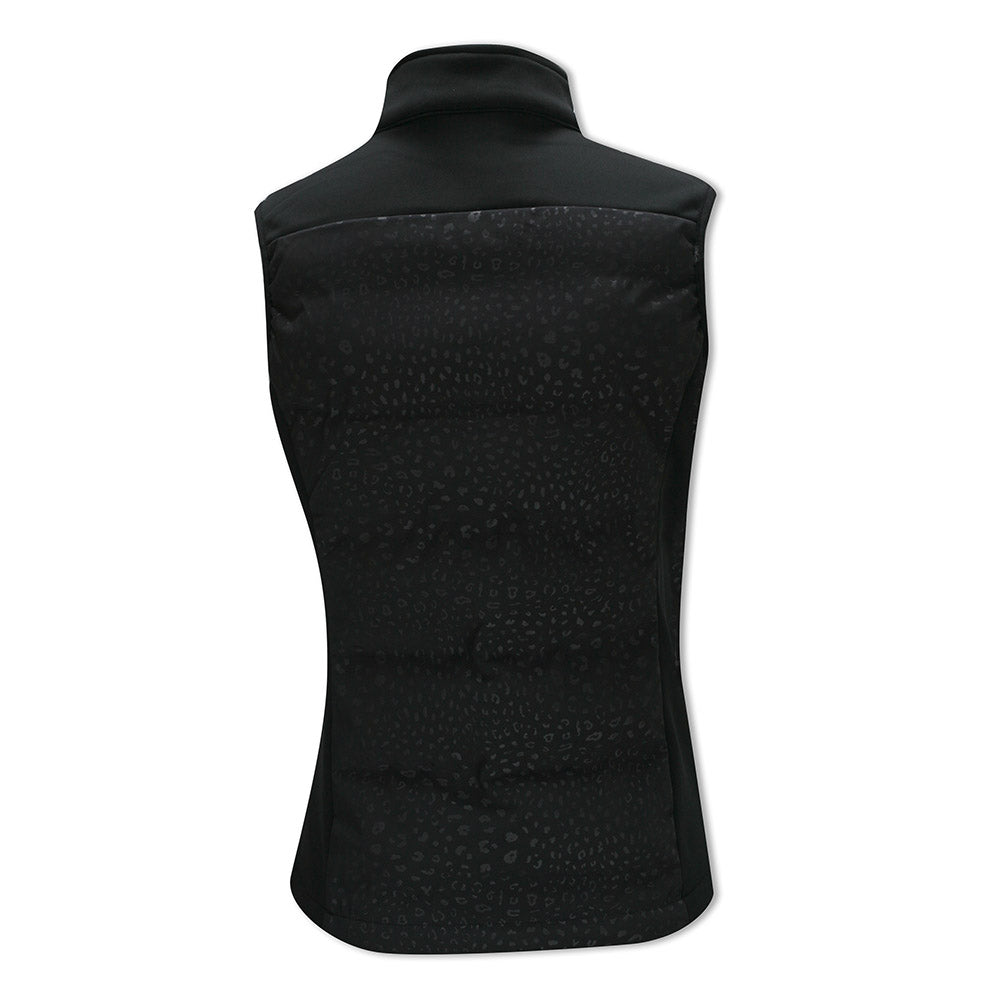 Glenmuir Ladies Water Repellent Padded Gilet in Black Animal Print