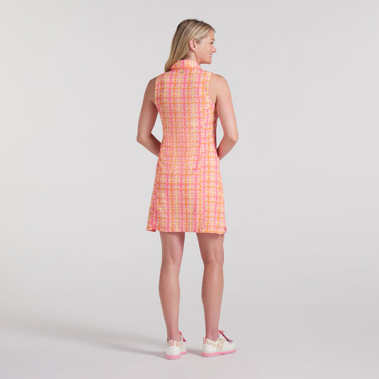 Puma Ladies Sleeveless Tartan Print Dani Dazey Dress - Last One XS Only Left