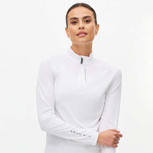 RΓΆhnisch Ladies Elegant Zip Neck Stretch Top for Effortless Movement with Every Swing