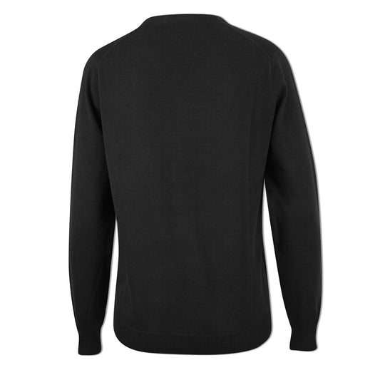 Glenmuir Women's Premium Cotton V-Neck Golf Sweater in Black