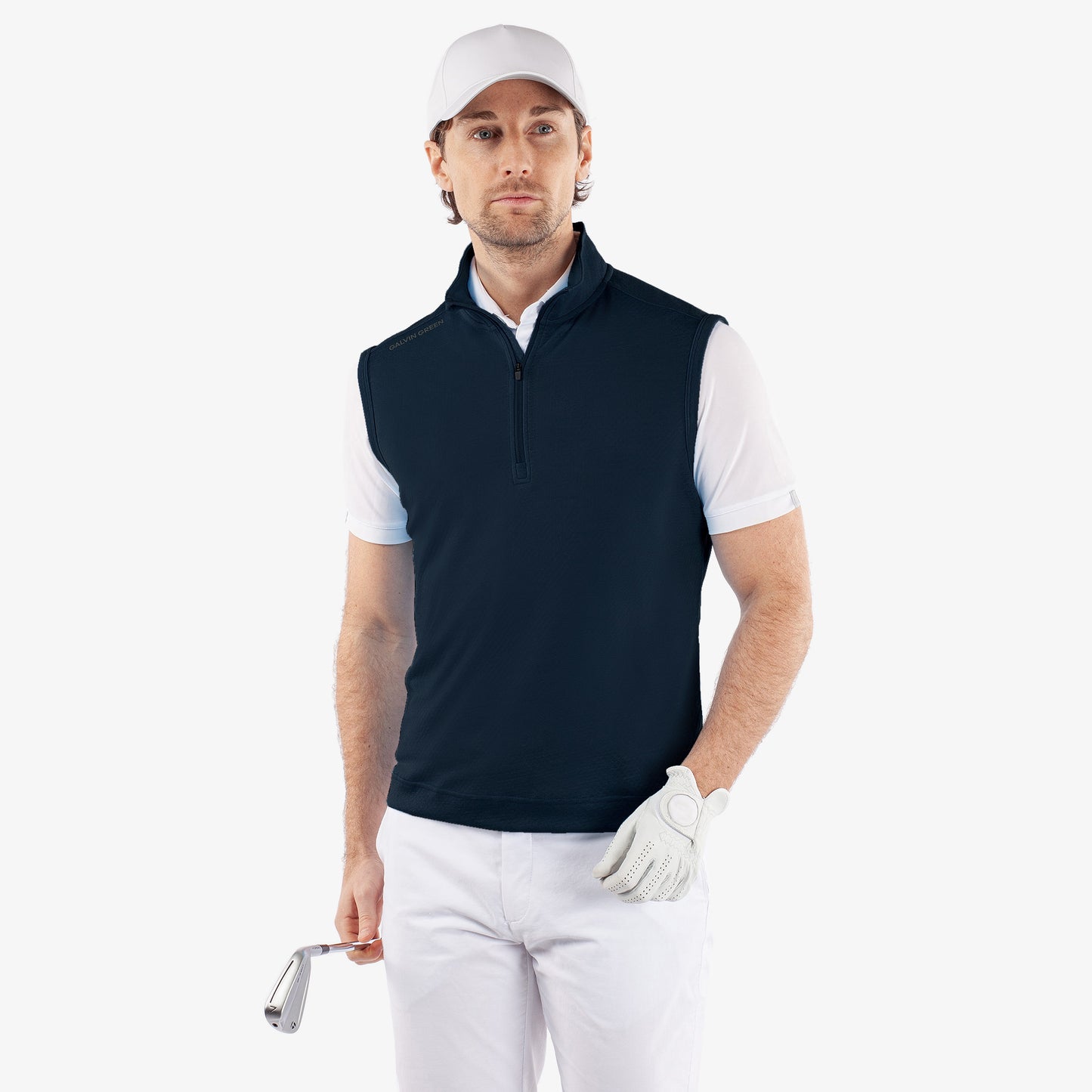 Galvin Green Mens Sleeveless Insulating Vest in Navy