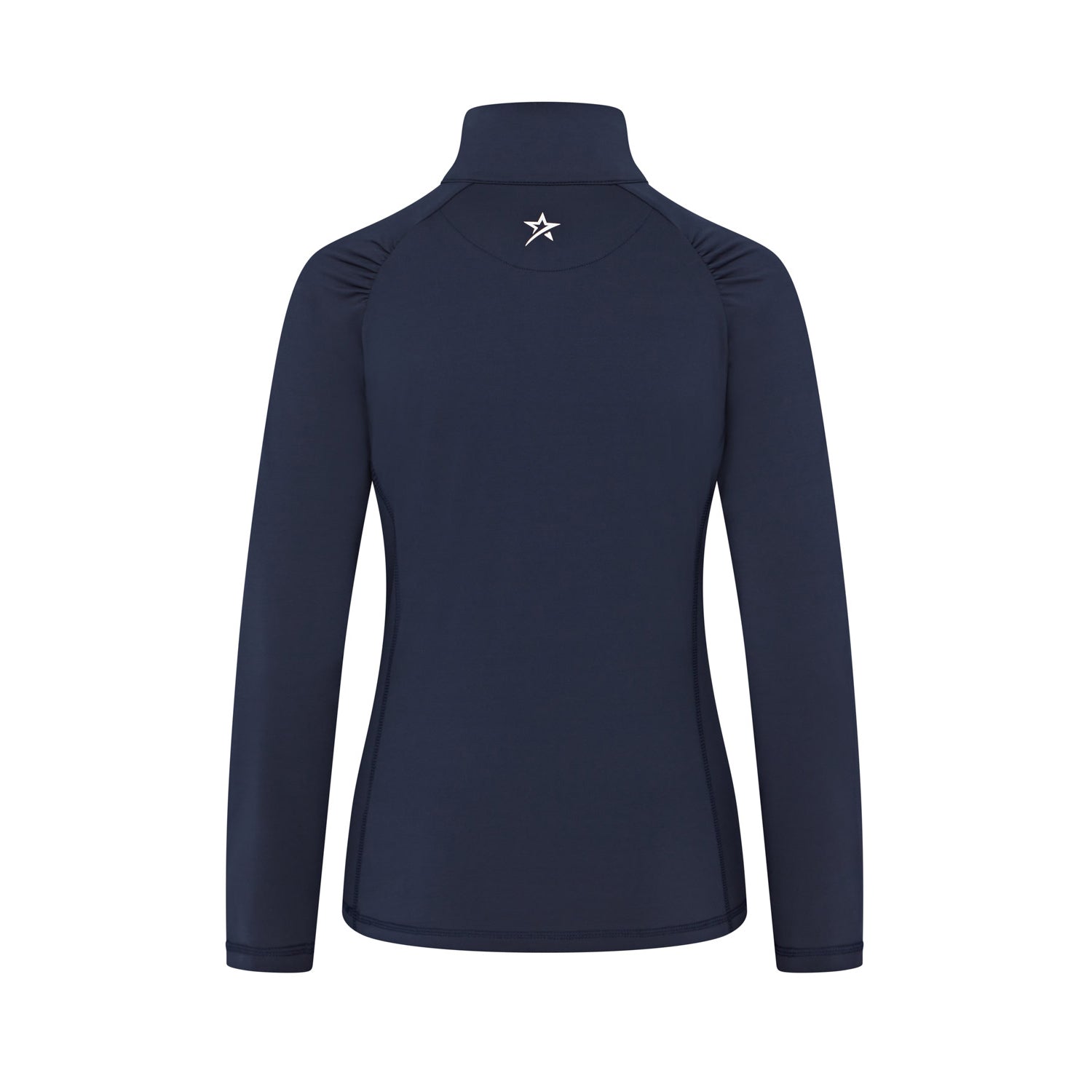 Swing Out Sister Women's Zip-Neck Top in Navy and Sunshine