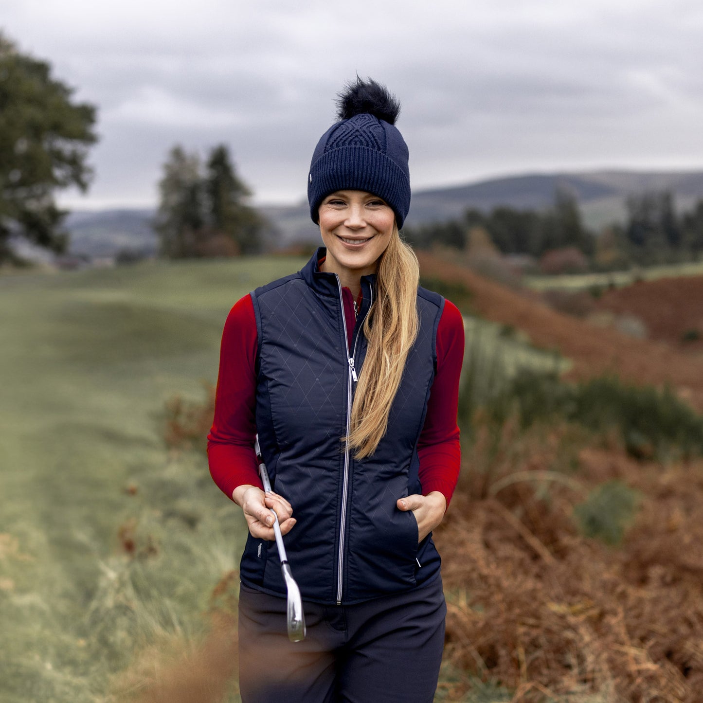 Glenmuir Ladies Lightweight Showerproof Gilet in Navy