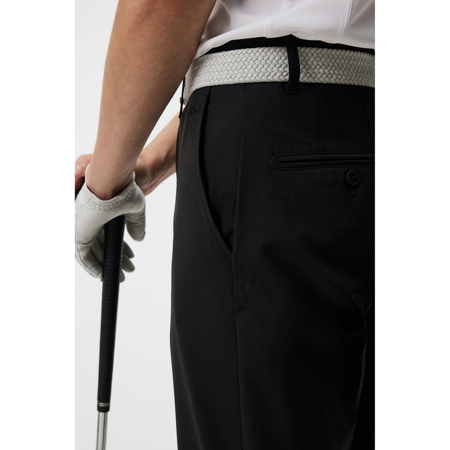 J.Lindeberg Mens Black Golf Trousers with Water Repellent Finish