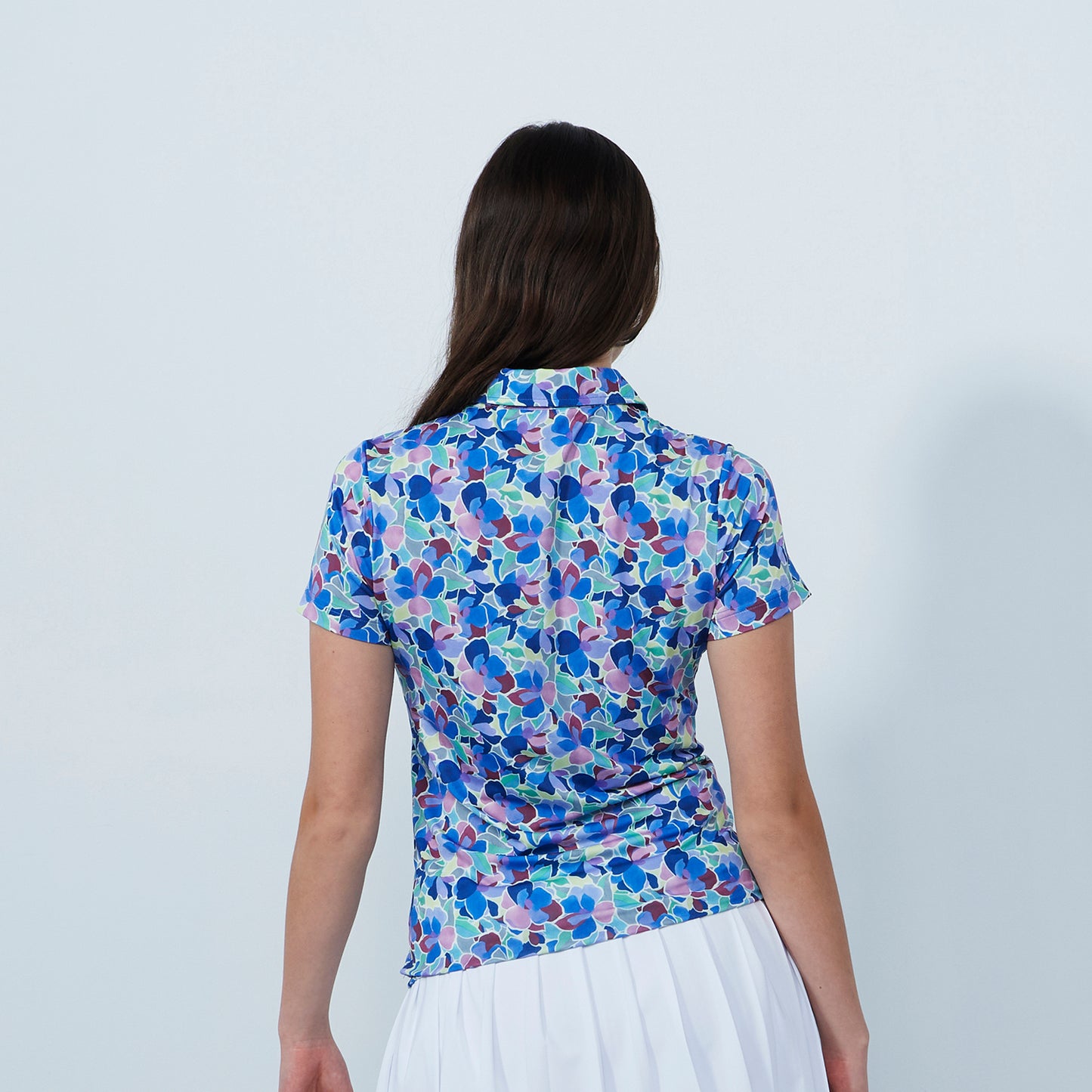 Daily Sports Ladies Floral Print Short Sleeve Polo