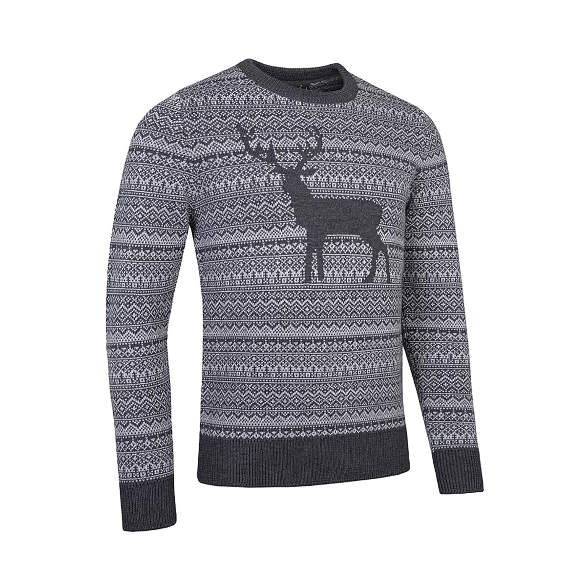 Glenmuir Mens Merino Blend Festive Fairisle Sweater