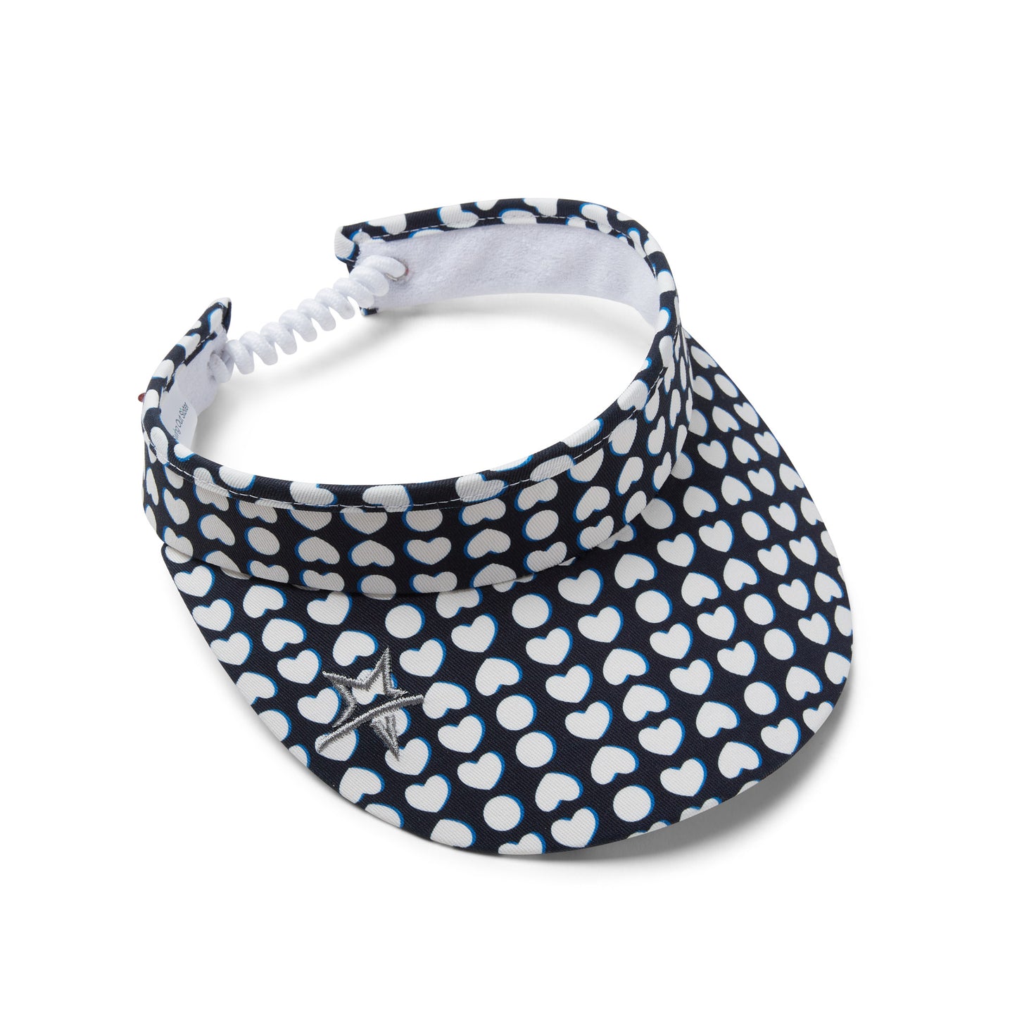 Swing Out Sister Adjustable Visor with Heart Print