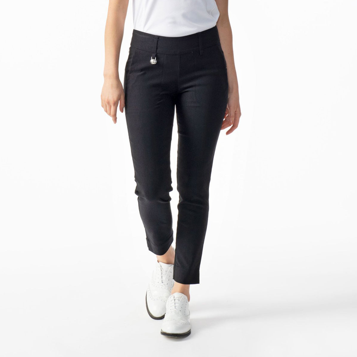 Daily Sports Ladies Pull-On 7/8 Trousers with Super-Stretch Finish in Black