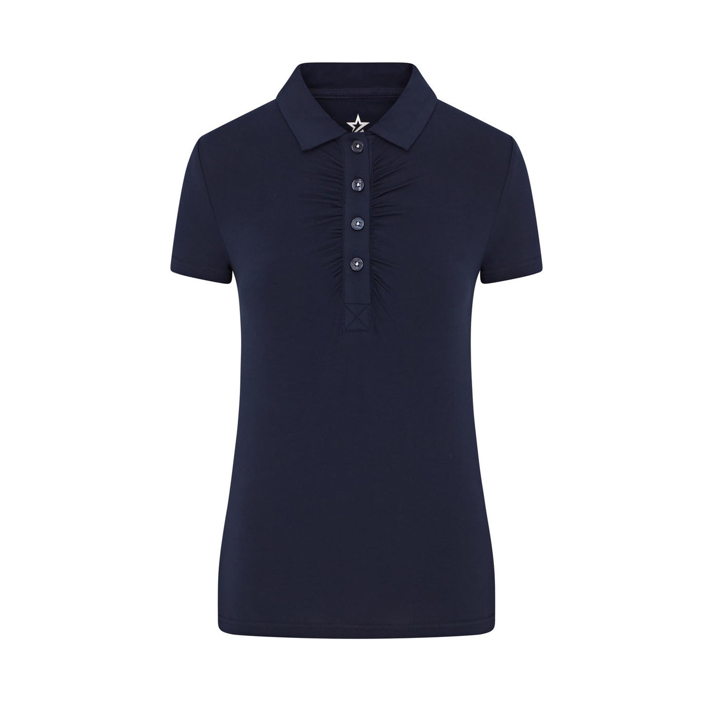 Swing Out Sister Ladies Ultra-Soft Stretch Short Sleeve Polo in Navy Blazer