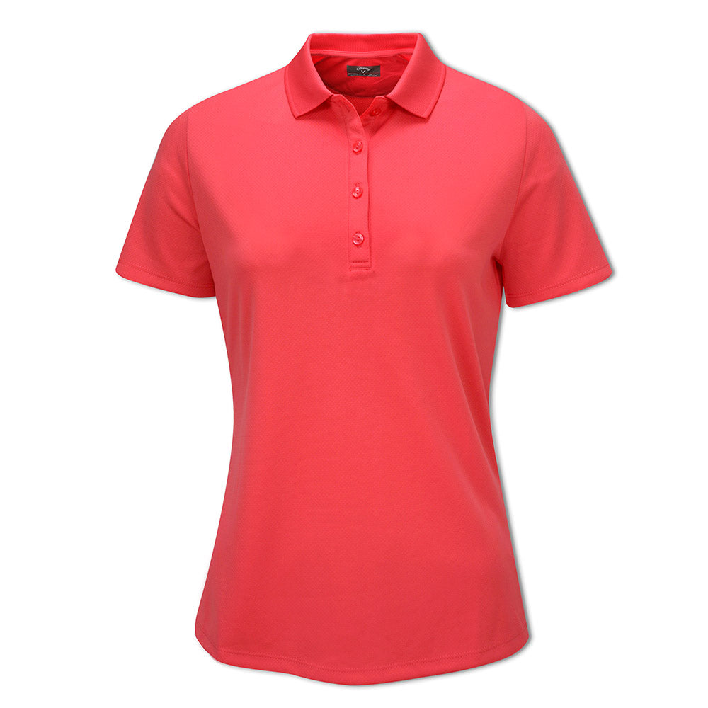 Callaway Ladies Short Sleeve Swing Tech Polo with Opti Dri in Paradise Pink