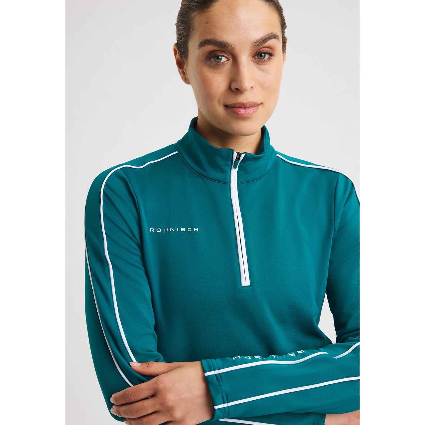 Rohnisch Ladies Thermal Brushed Back Golf Mid-layer in Augusta Green