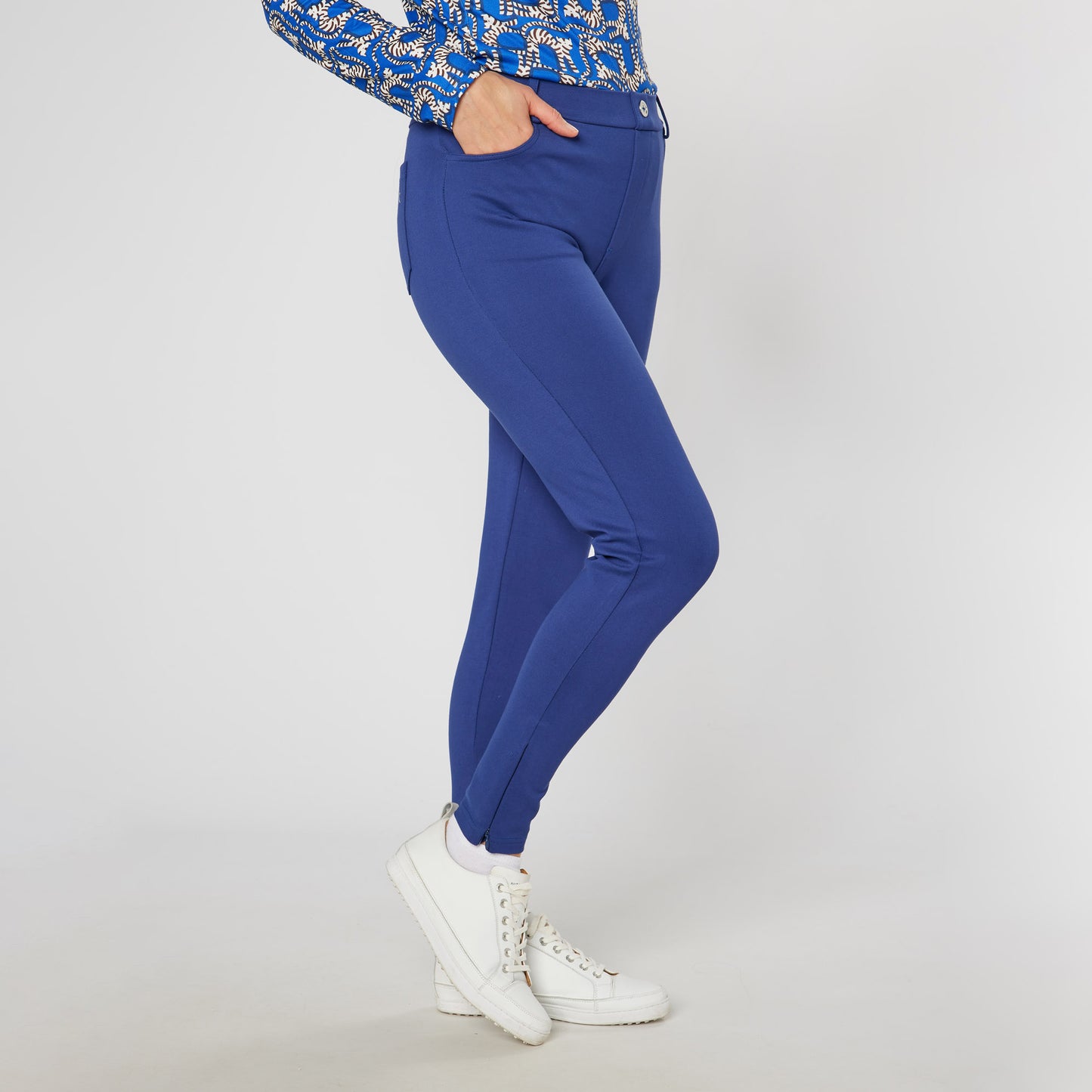 Swing Out Sister Ladies Tanya Fashion Trousers in Twilight Blue