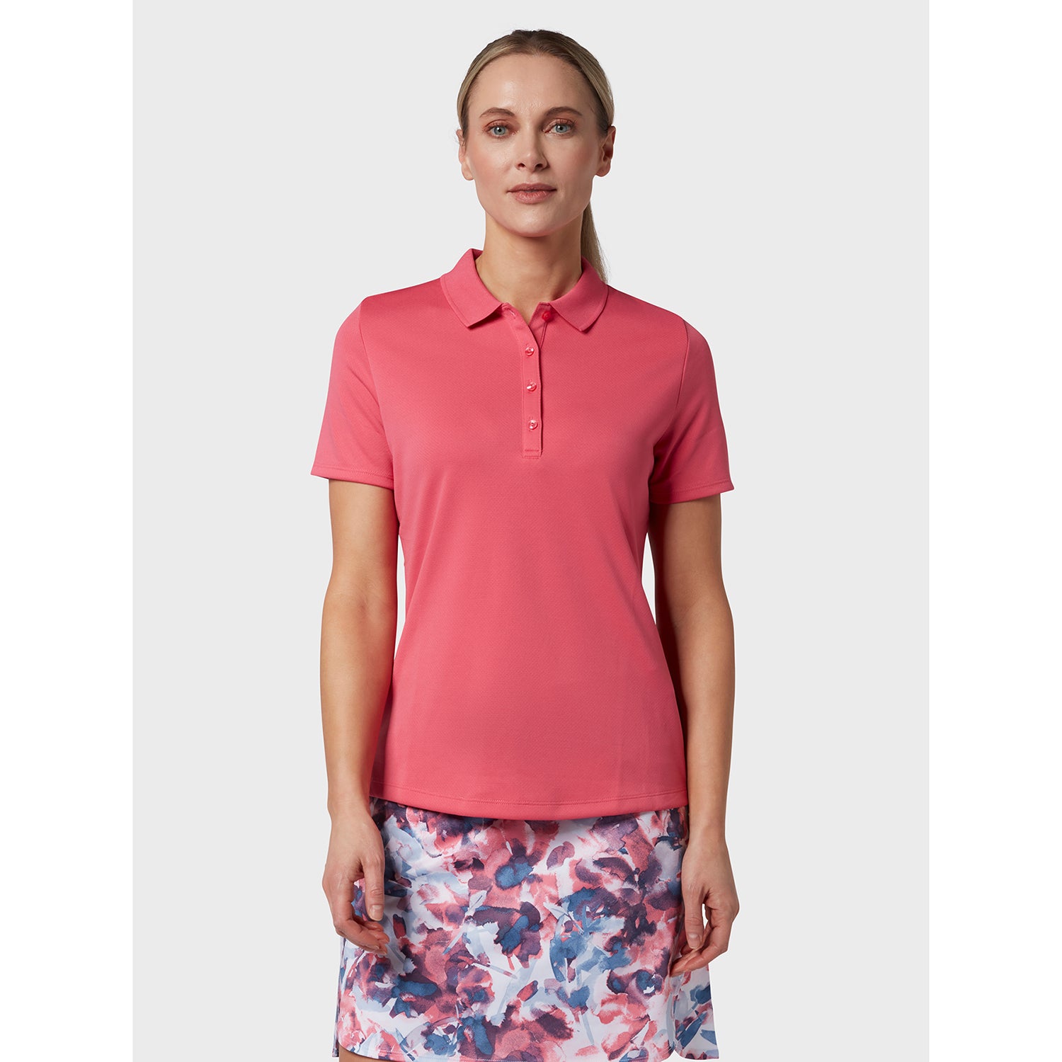 Callaway Ladies Short Sleeve Swing Tech Polo with Opti Dri in Fruit Do GolfGarb