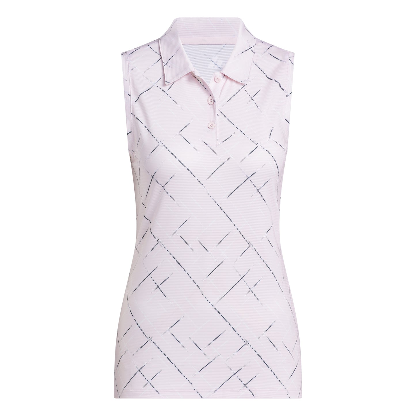 adidas Golf Ladies Linear Print Sleeveless Polo